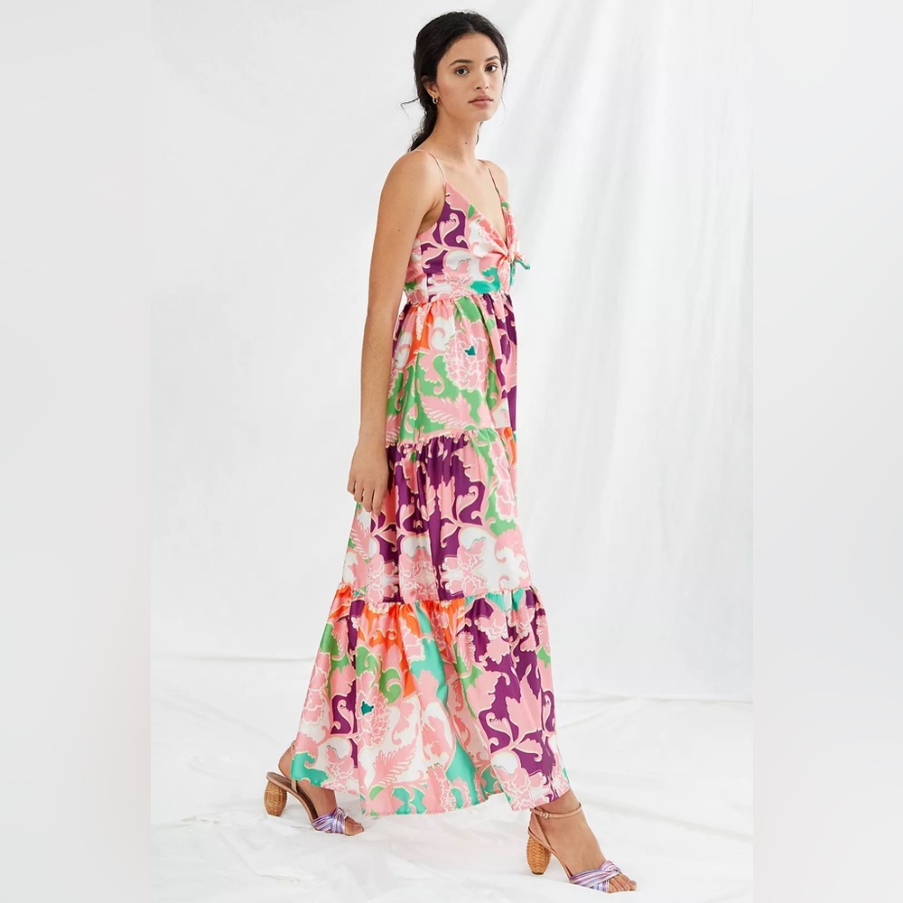 Anthropologie Delfi Collective Sebastienne
floral tiered maxi dress, NWT